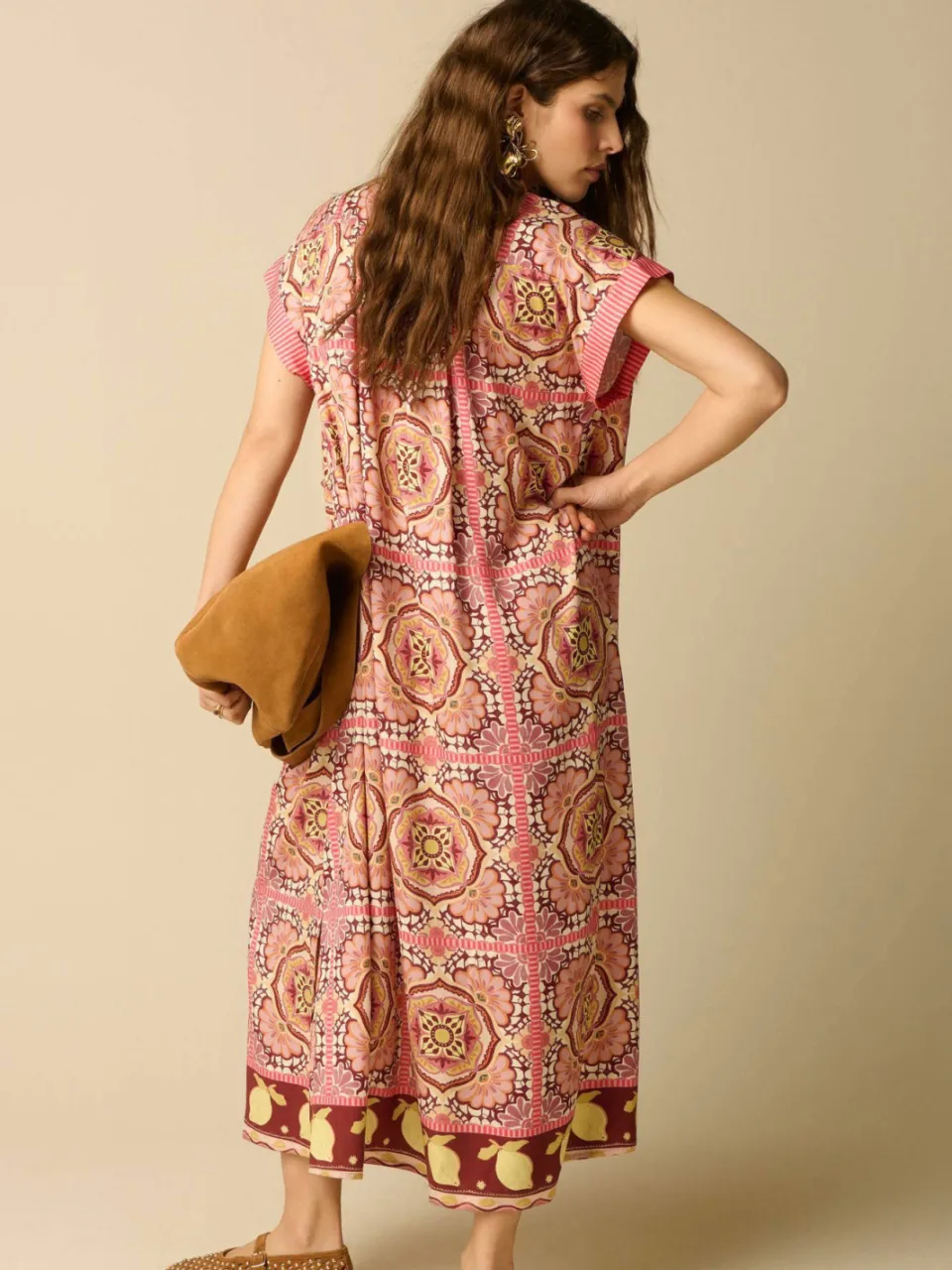 Sissy-Boy viscose blousejurk met ceintuur en print - roze, foto 4