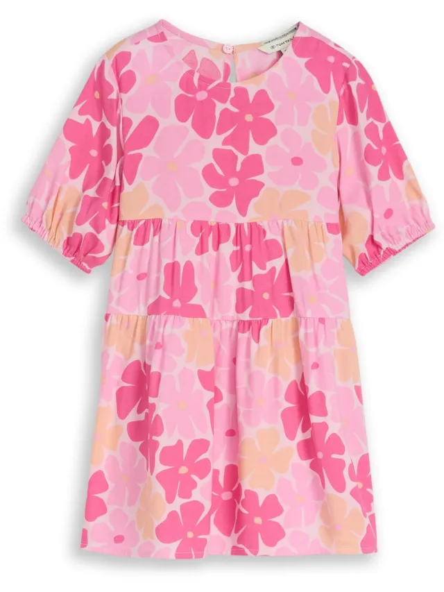 Tom Tailor Mini-jurk met volant - multicolor flower print