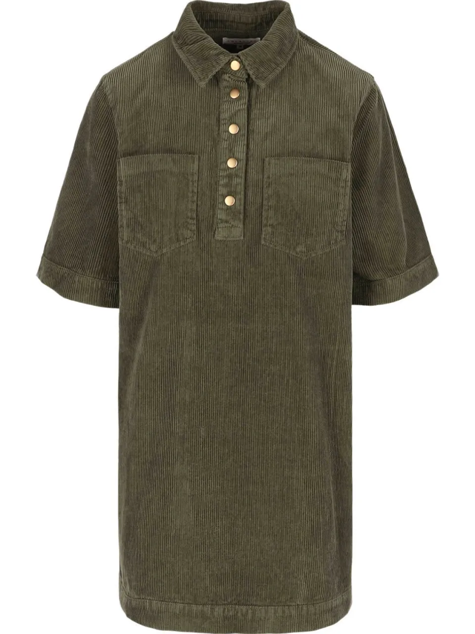 LOLALIZA korte corduroy jurk - kaki, foto 3