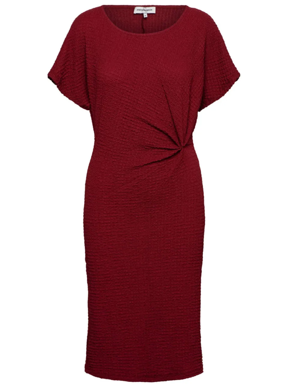 &Co Woman midi jurk met knoopdetail - rood, foto 2