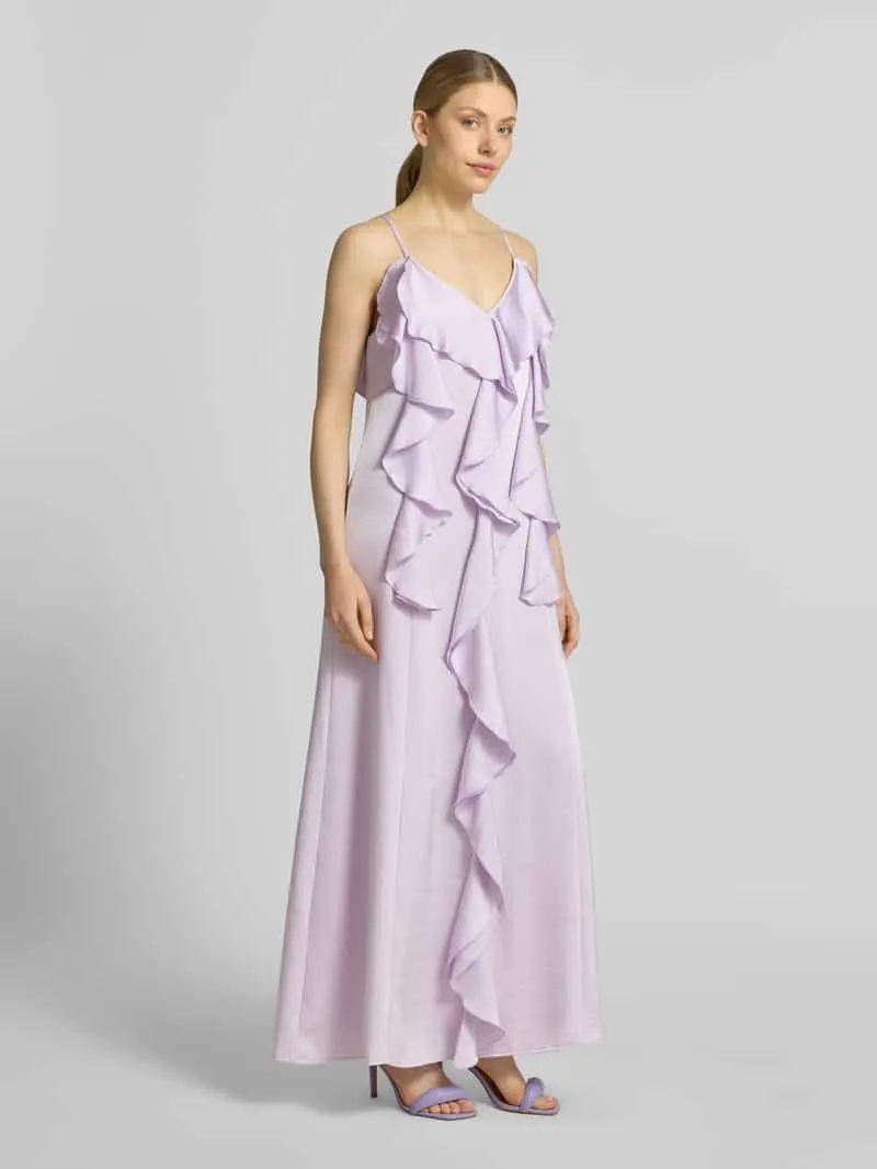 Vero Moda midi-jurk met ruches model 'ELLEN' lila, foto 3