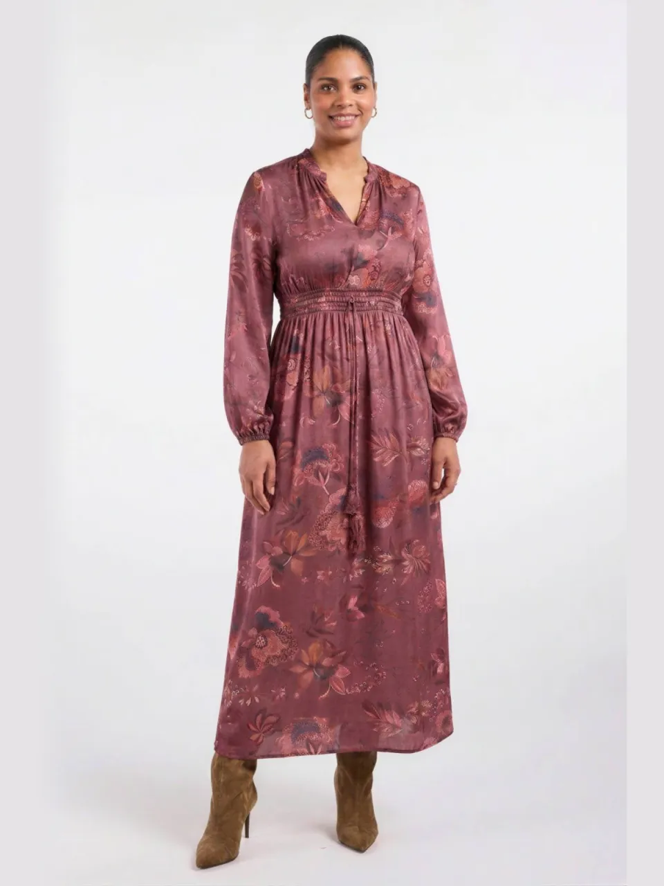 Didi gebloemde maxi jurk - roze, foto 4