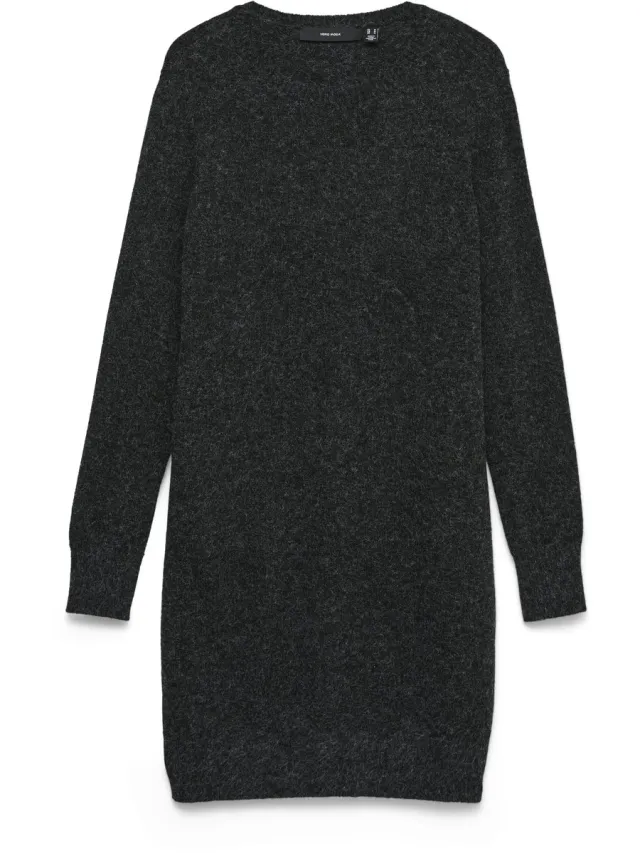 Vero Moda VMDOFFY LS O-NECK DRESS GA NOOS - Dames - Mini jurken Black