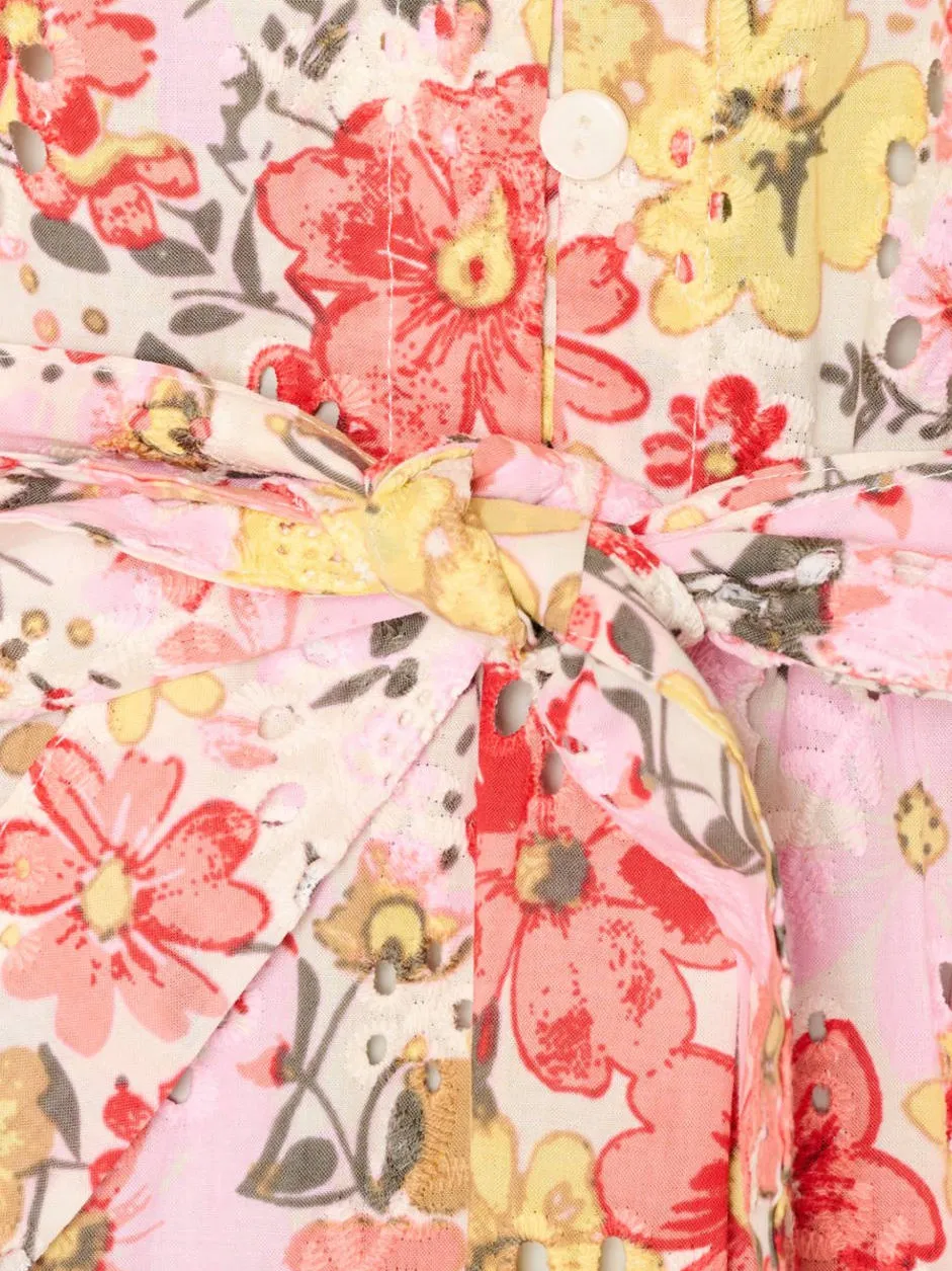 Zizzi gebloemde midi jurk Plus Size - roze, foto 6