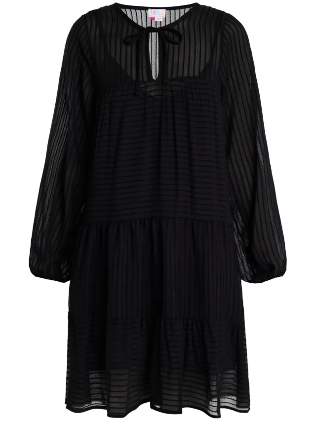 IZIA Midi-jurk met gestreept dessin Dames zwart, foto 2