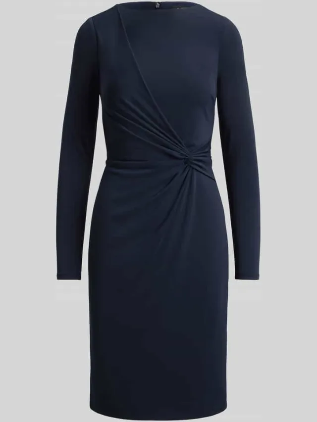 Lauren Ralph Lauren Nauwsluitende kokerjurk met knoopdetail marineblauw, foto 2