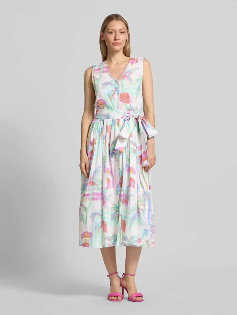 Milano Italy Overhemdjurk met V-hals Offwhite