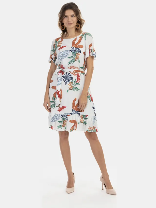 Usha dress nowles Gebroken wit