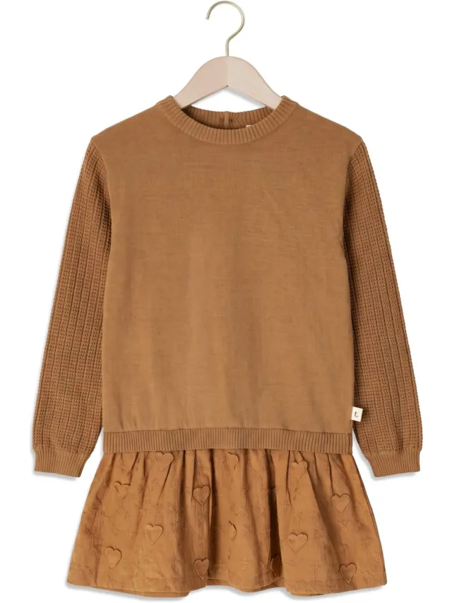 Ton & Ton Taya jurk bruin