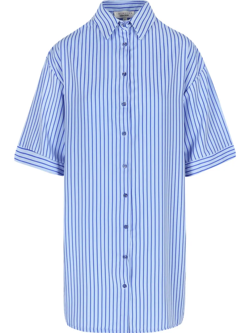 LOLALIZA gestreepte blousejurk blauw, foto 2