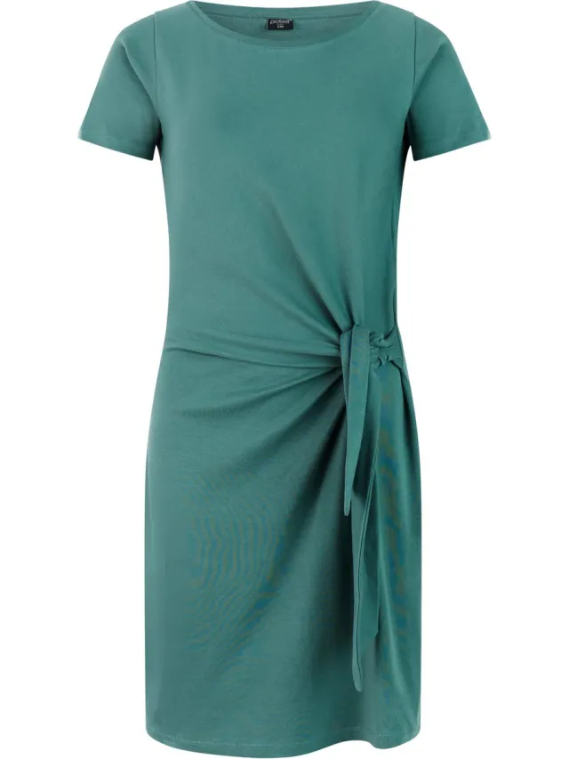 Protest PRTMedium - T-shirtjurk Dames - Korte mouwen - Normale pasvorm - Knielengte - Groen Laurel Green