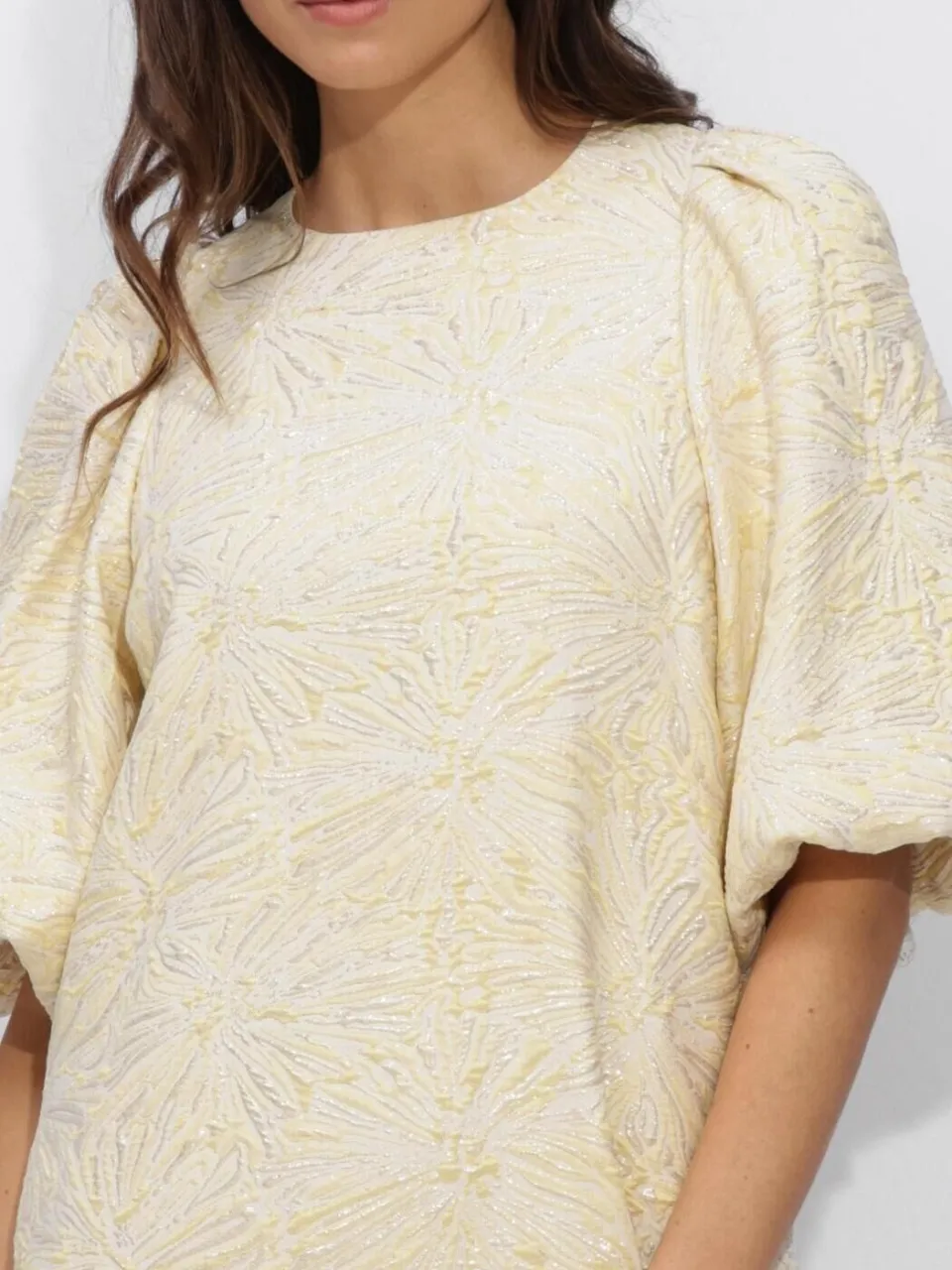Notre-V Dames Jurken Nv-henderika Brocade Dress - Creme, foto 4