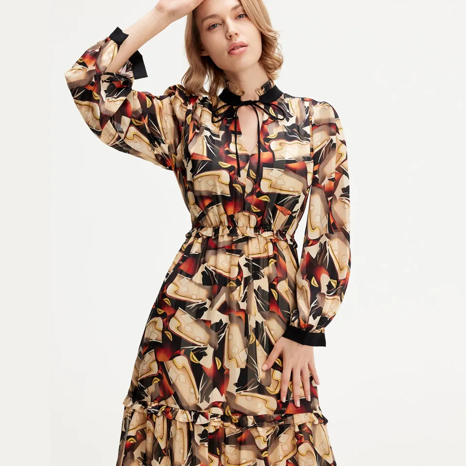 Smart & Joy Tuniekjurk met grafische print rood, foto 2