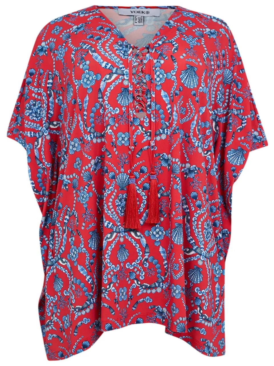 Yoek Kaftan SHELLSCAPE | Light Red, foto 3