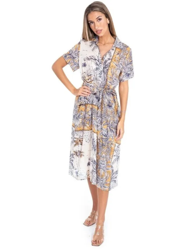 Isla Bonita By Sigris Lange Jurk Isla Bonita By Sigris Lange Midi-Jurk Wit