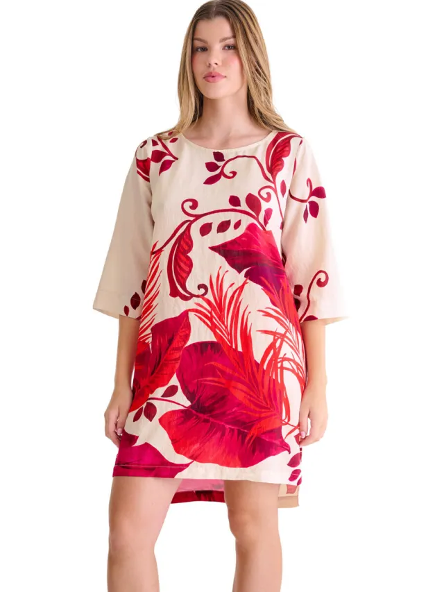 Lisca Korte Jurk Lisca Zomertuniek PORTOFINO Rood