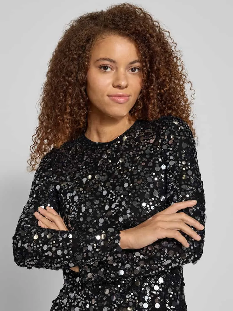 Only Soepele avondjurk met pailletten, model 'ANIKA CATINA' zilver, foto 5
