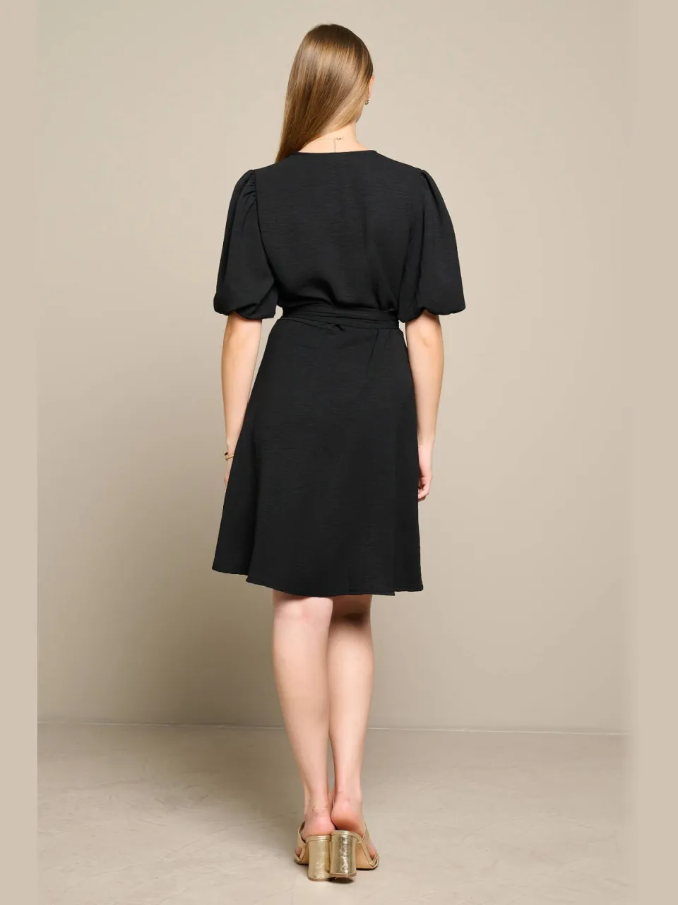 LOLALIZA viscose zomerjurk - zwart, foto 4