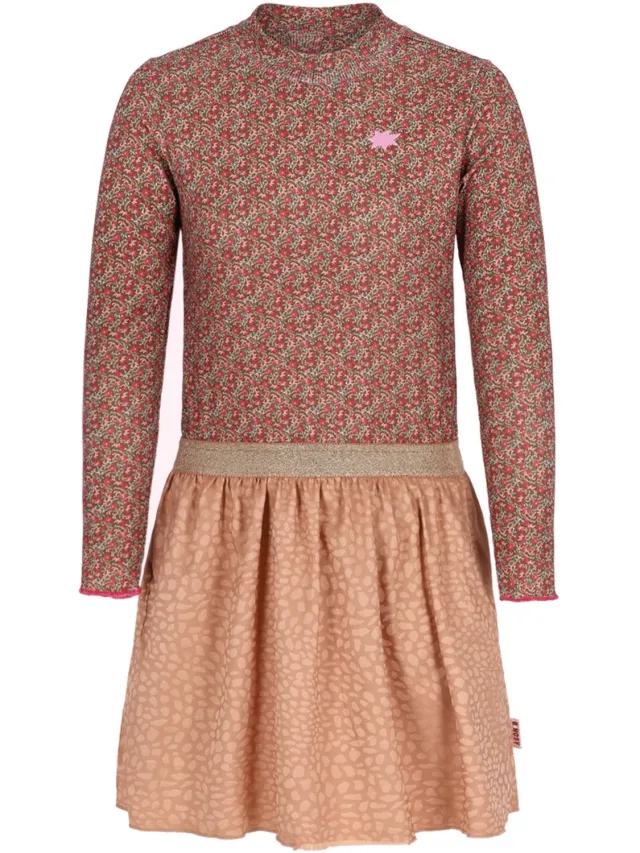 B.Nosy Y608-5862 Jurk meisjes bruin Pop AO W