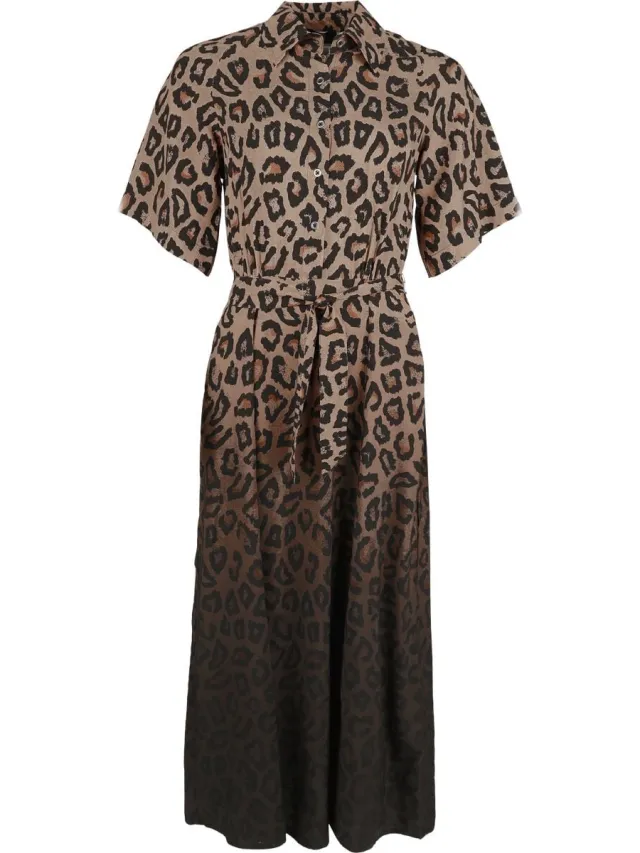 R.E.D. ROCK-ENGINEERED DESIGN multicolor lange zomerjurk met dierenprint - Dames