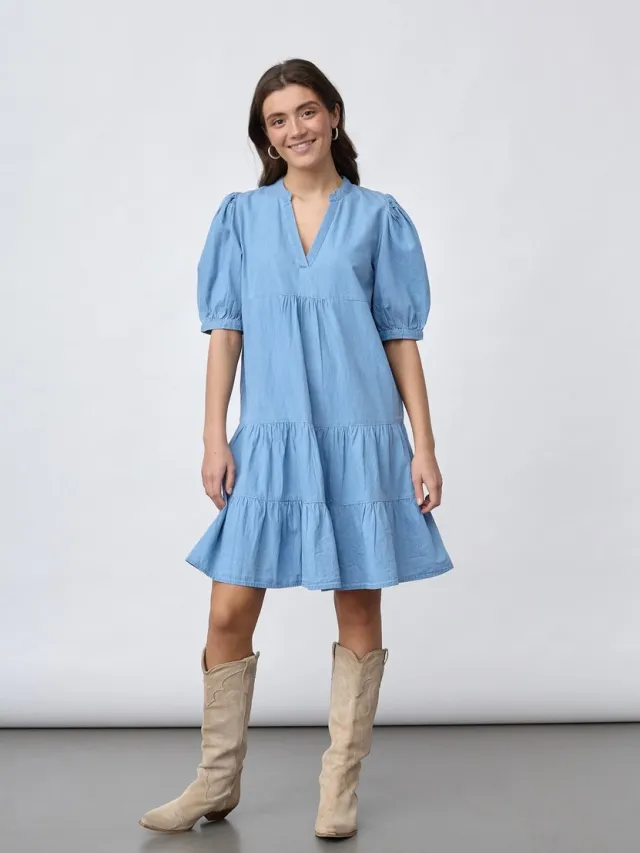 Sisters Point jurk Inusa-dr2 19725 L. B Denim Maat