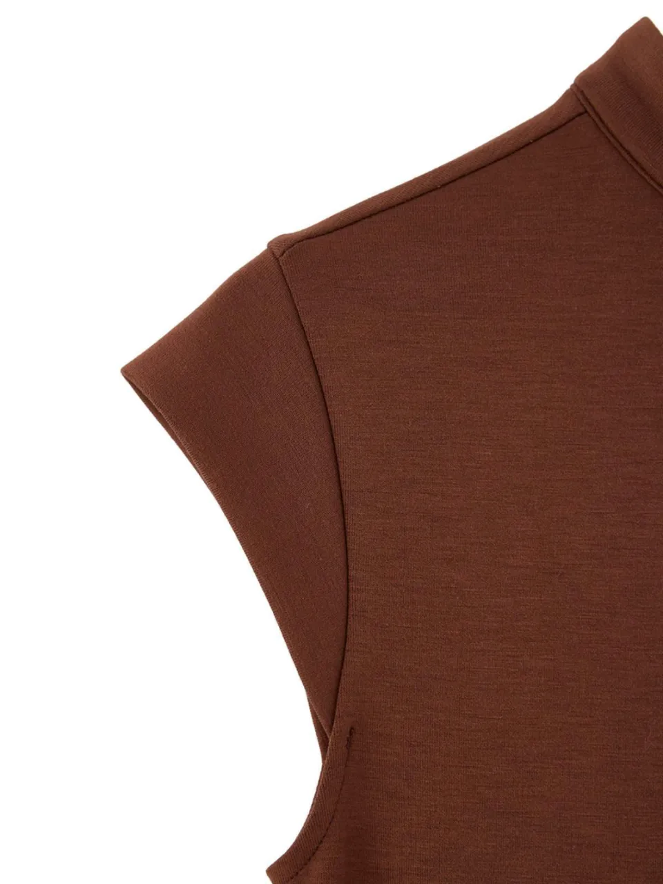Trendyol TRENDYOLMİLLA Dames Bruin Colorblock Maxi Kort A-lijn Jurken, foto 2