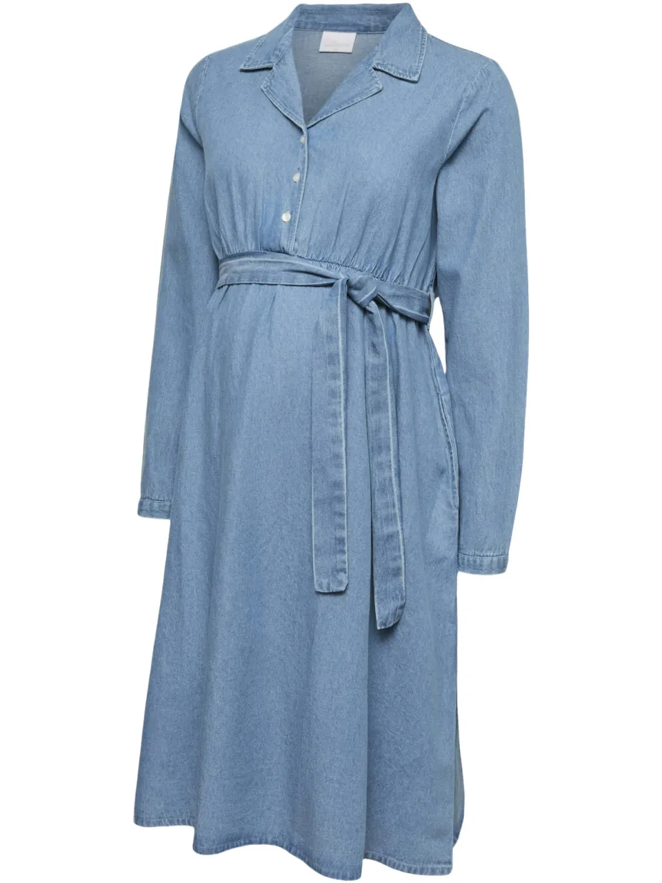 Mamalicious zwangerschapsspijkerjurk met ceintuur mediumblauw medium blue denim, foto 3