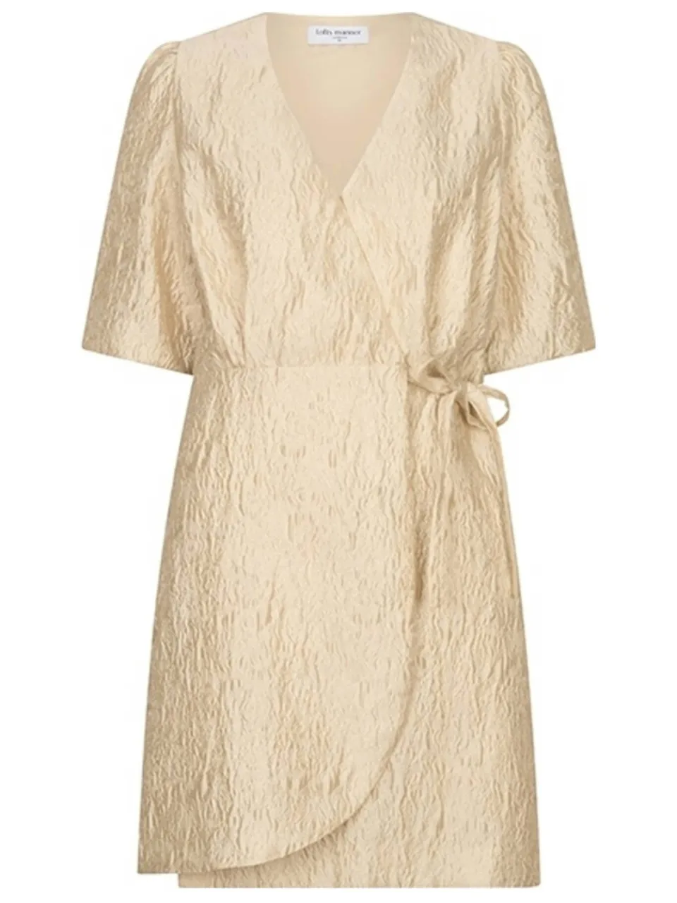 Lofty Manner korte jurk met lurex ecru, foto 2