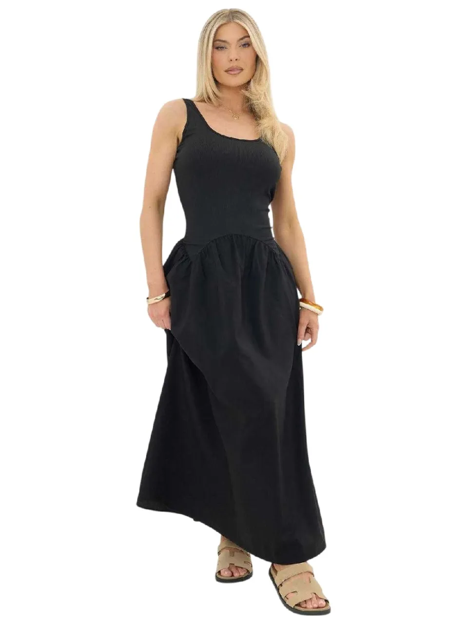 I Saw It First Geweven maxi-jurk voor dames (Zwart), foto 2