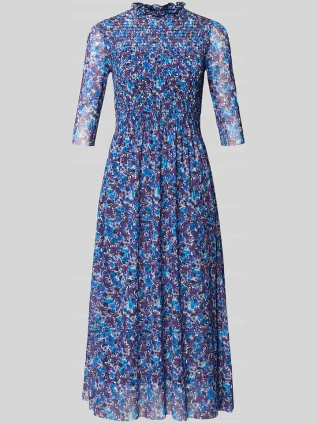 Rich & Royal midi-jurk met smokdetail koningsblauw, foto 2