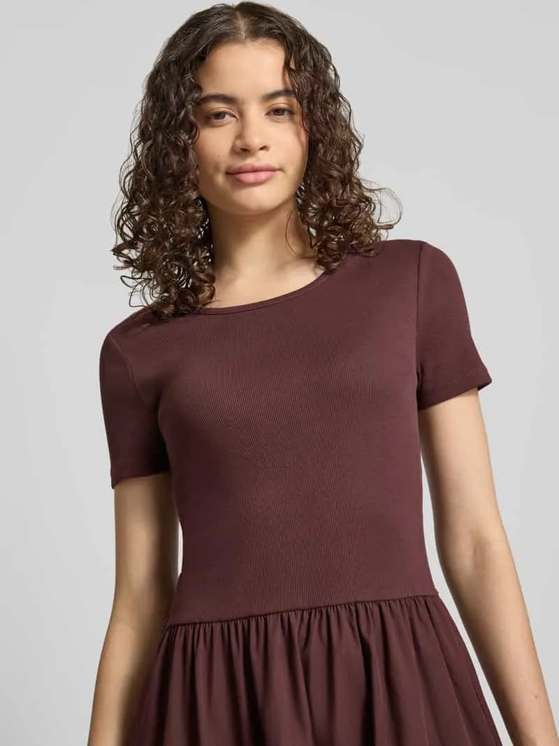 Marc O'Polo slim fit vrijetijdsjurk van katoenmix aubergine, foto 3