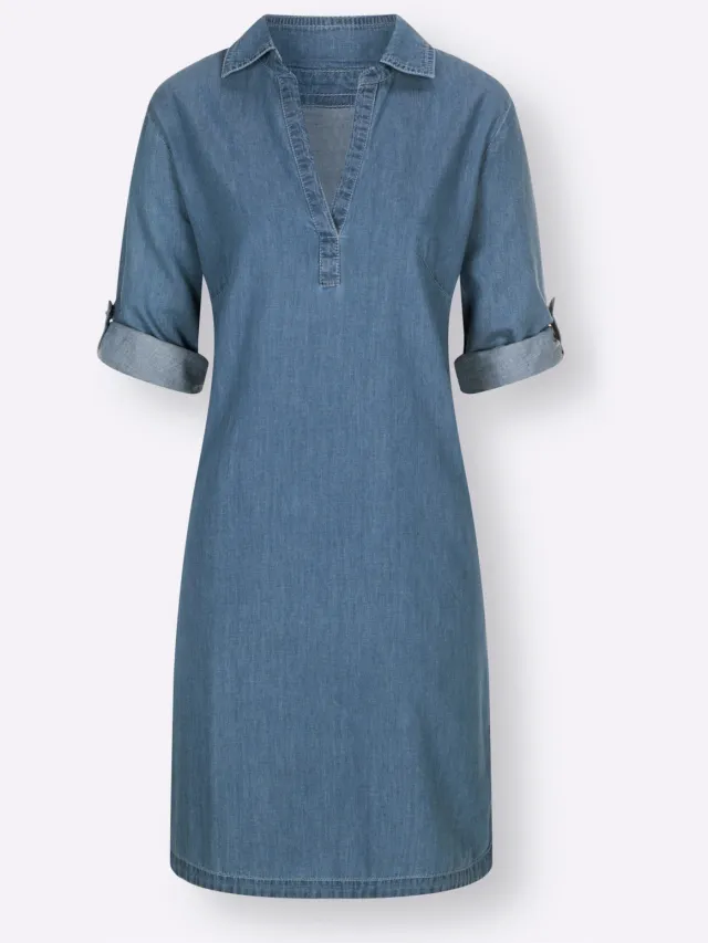 Jeansjurk blue-bleached, foto 2