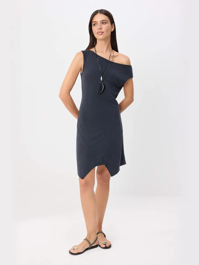 Trendyol TRENDYOLMİLLA Dames Grijs Effen Kort / Mini Mouwloos Bodycon Jurken