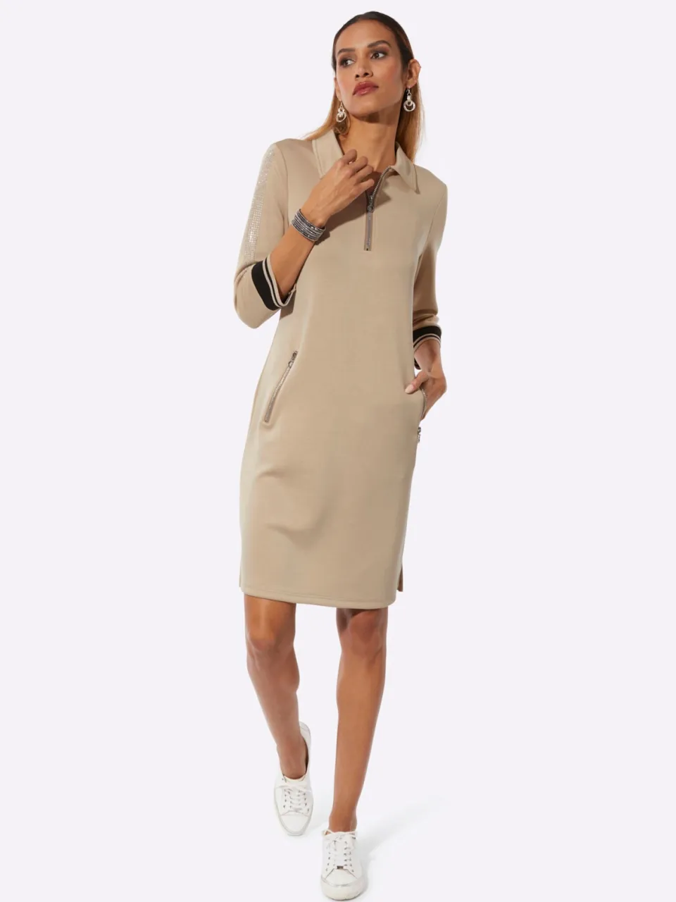 Polojurk beige/zwart