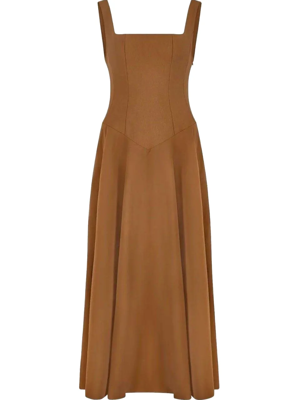 Odd Muse A-lijn midi-jurk met lage taille voor dames (Olijf), foto 2