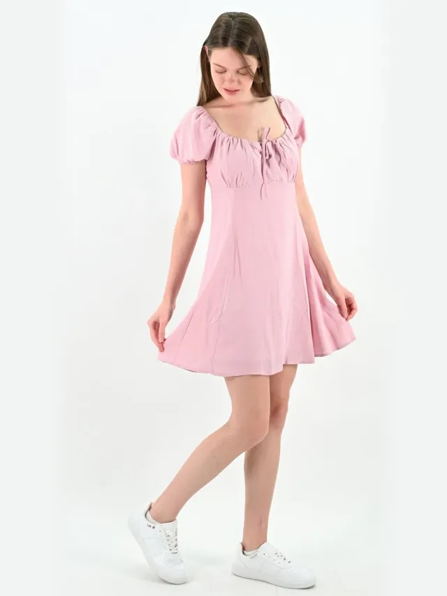 YESMOOI Roze Mini Jurk - XL (42)