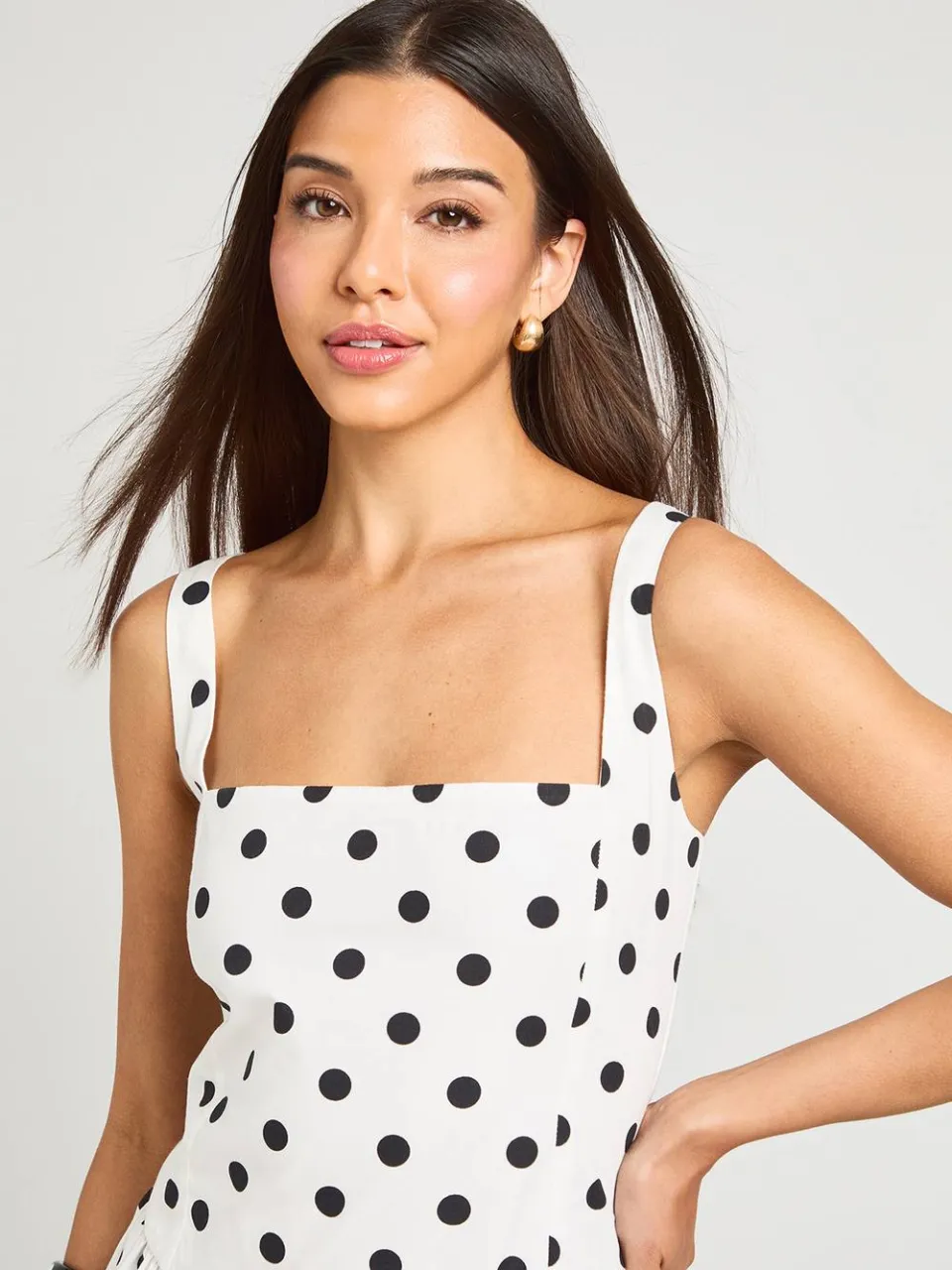 boohoo Dames Polkadot Pofmouw Mini Jurk Met Bolrokje ivoor, foto 4