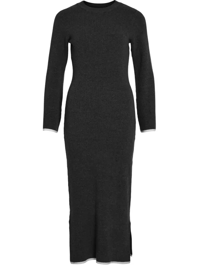 Vila Maxi jurk VIKERRY Knit Black Beauty