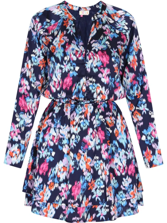 IZIA Jurk Blauw Veelkleurig