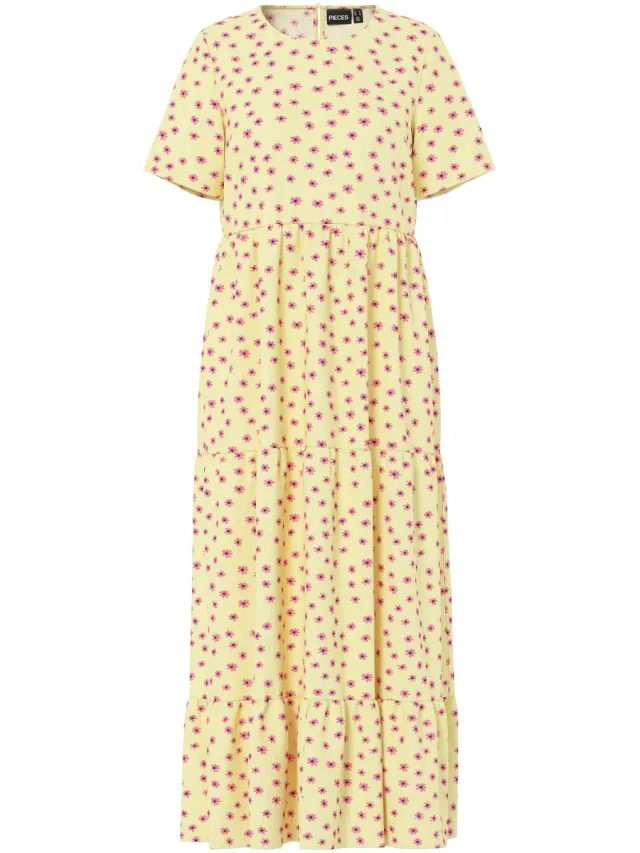 Pieces PCEVIE SS ANKLE DRESS WVN NOOS BC - Meisjes - Maxi jurken French Vanilla
