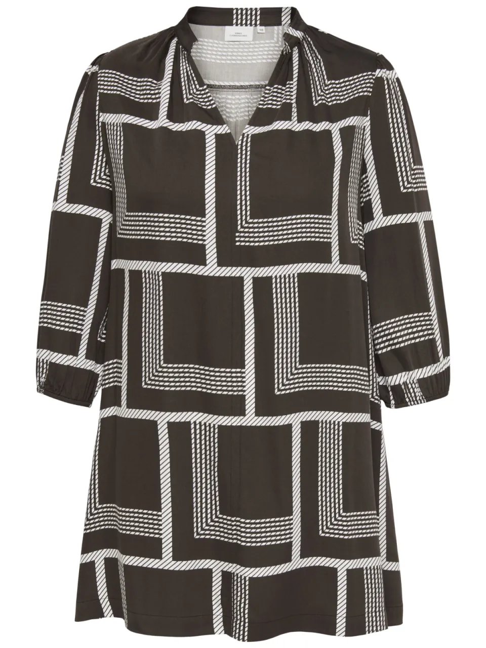 Only Carmakoma mini jurk Plus Size met print - donkerbruin, foto 2