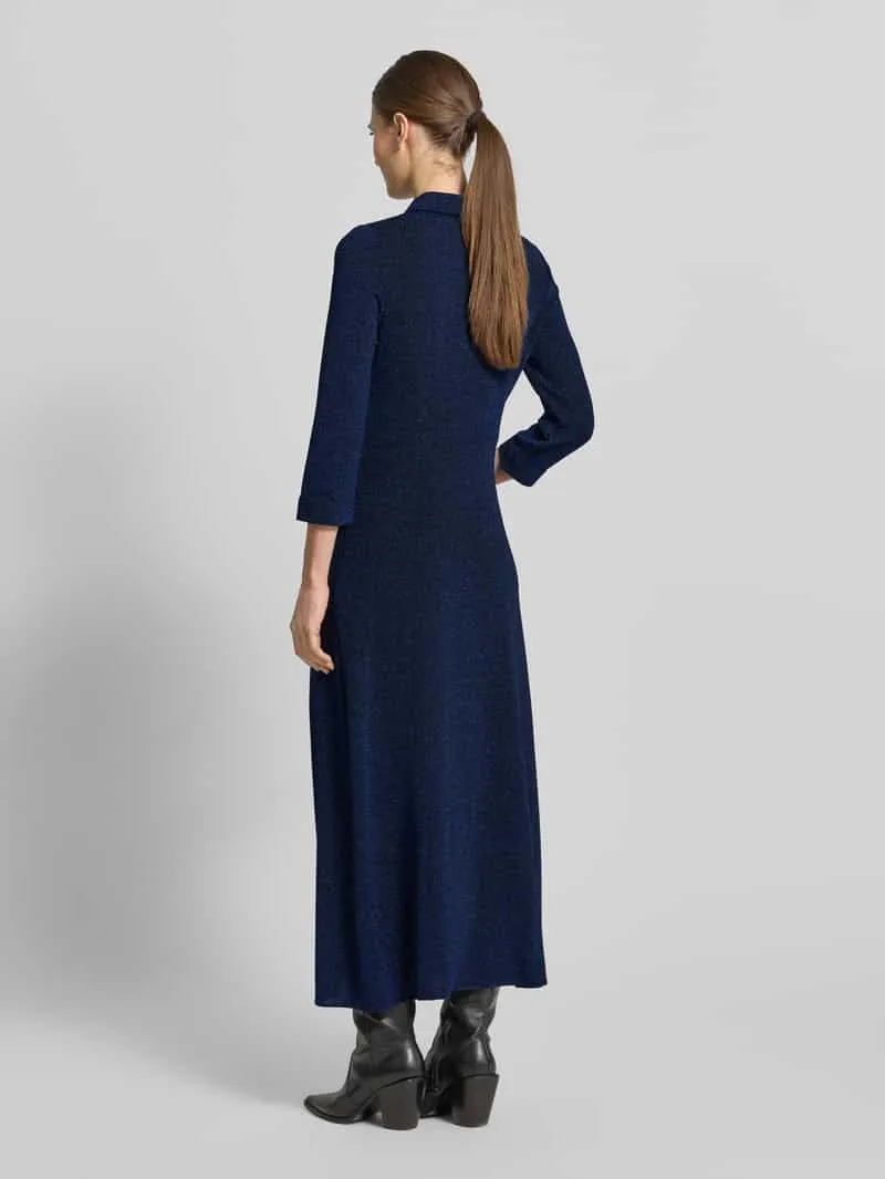 Yas Overhemdjurk met 3/4-mouw model 'JOHANNA' donkerblauw, foto 2