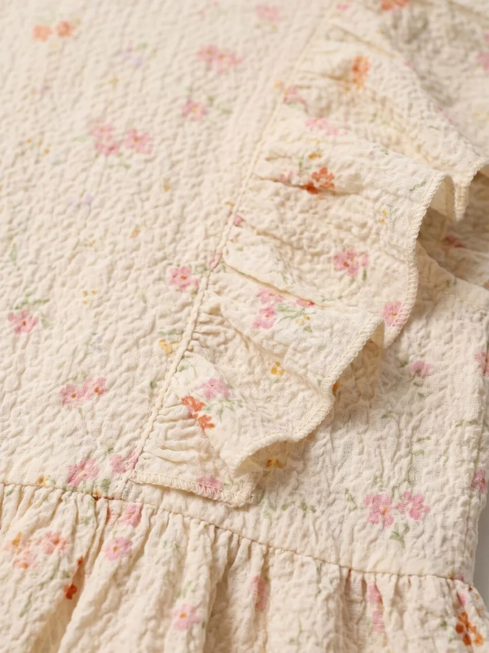 Konges Sløjd Konges Slojd Meisjes Jurken Elin Frill Dress - Creme