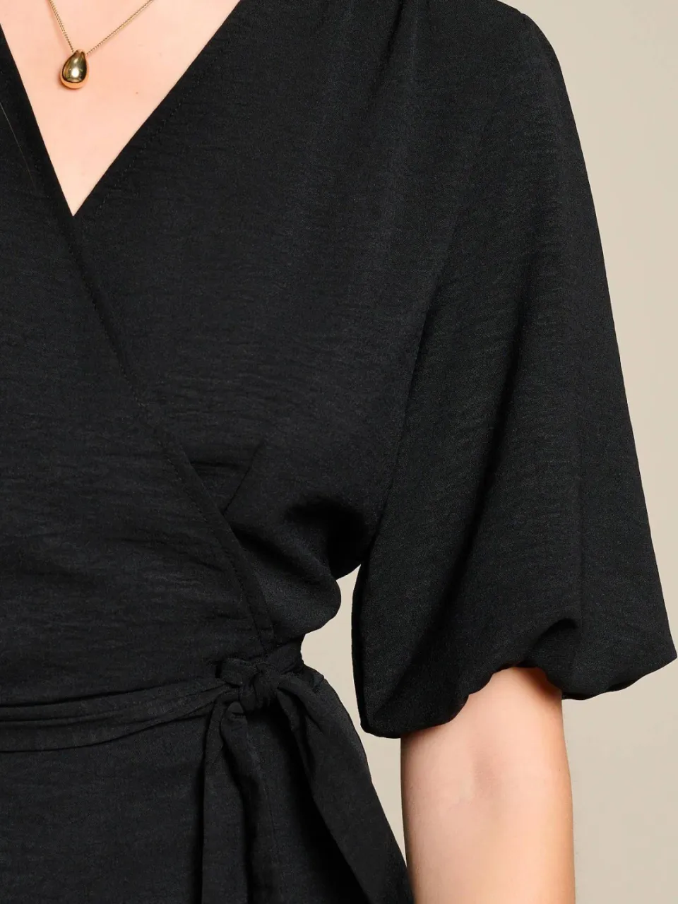 LOLALIZA viscose zomerjurk - zwart, foto 6
