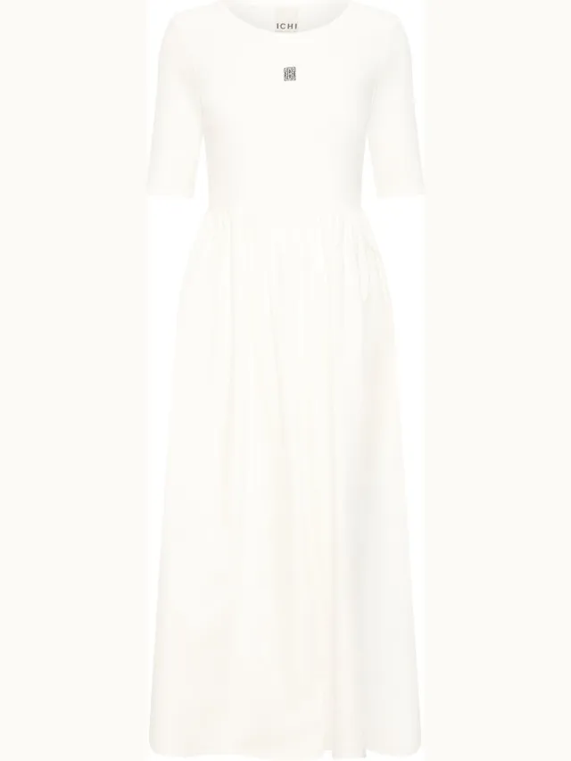 Ichi IHMONNA DR - Dames - Maxi jurken Cloud Dancer