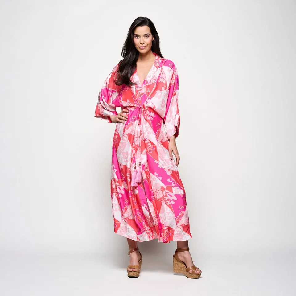 Mart Visser Caroline Tensen Islay Kimono Jurk Roze / Multi, foto 2