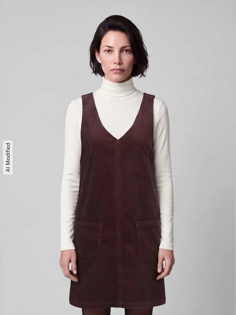 Marc O'Polo Mini-jurk van katoenmix donkerbruin, foto 2
