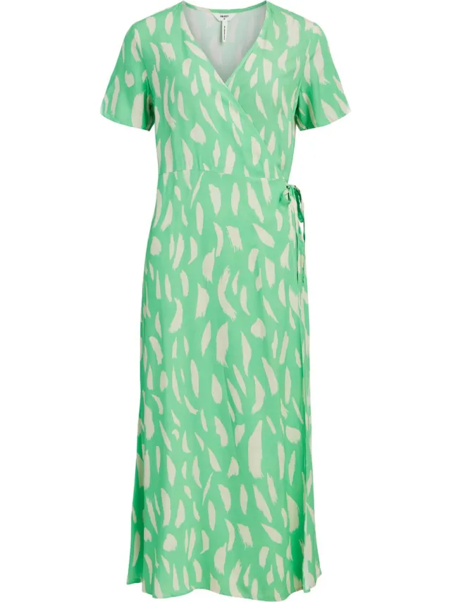 OBJECT COLLECTORS ITEM OBJECT OBJEMA ELISE S/S LONG WRAP DRESS NOOS Dames Jurk Spring Bouquet