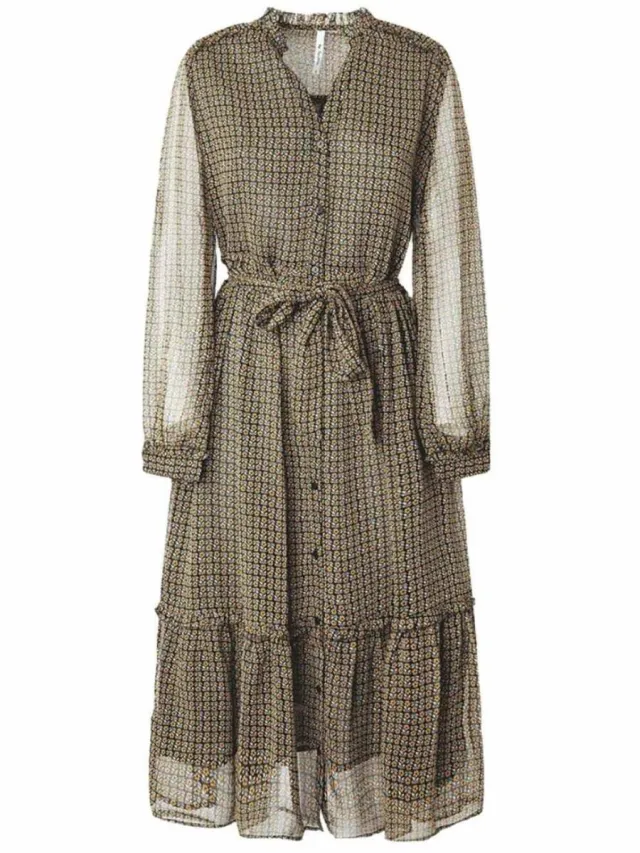 Pepe Jeans Lange Jurk Pepe jeans PL953146 098 Groen
