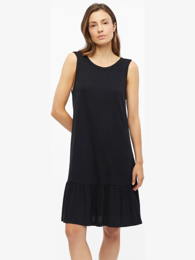 s.Oliver modal relaxed fit mini jurk - zwart